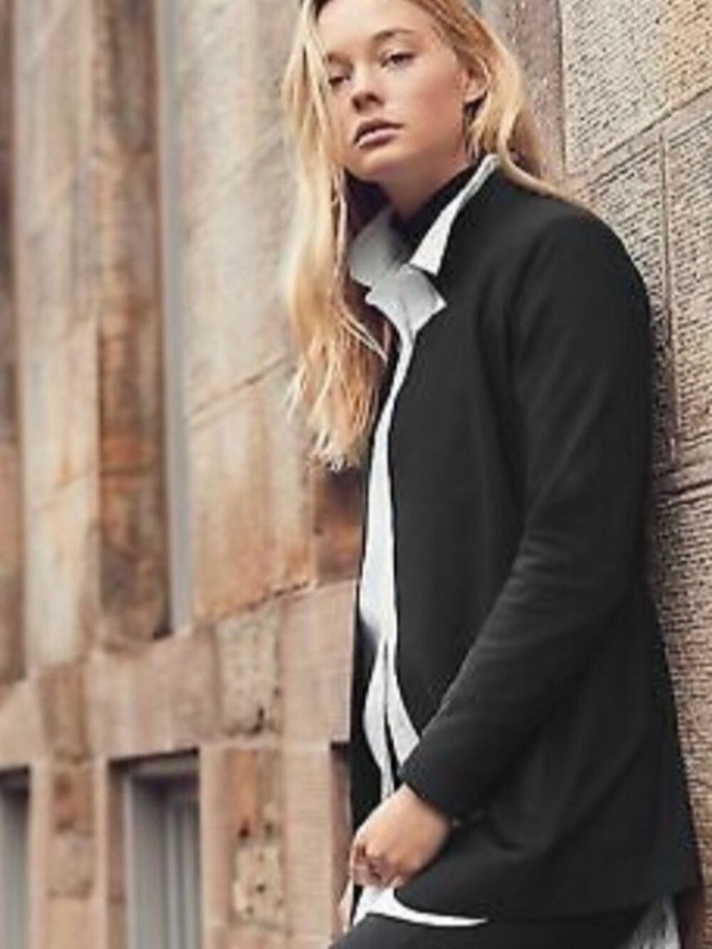 Athleta Cosmic Blazer Black XSP Petite Stretch Travel Work Athleisure Jacket - Picture 4 of 11